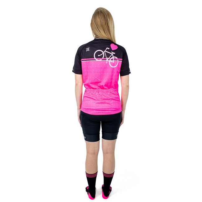 Camisa Ciclismo HUPI Rosa Love Bike