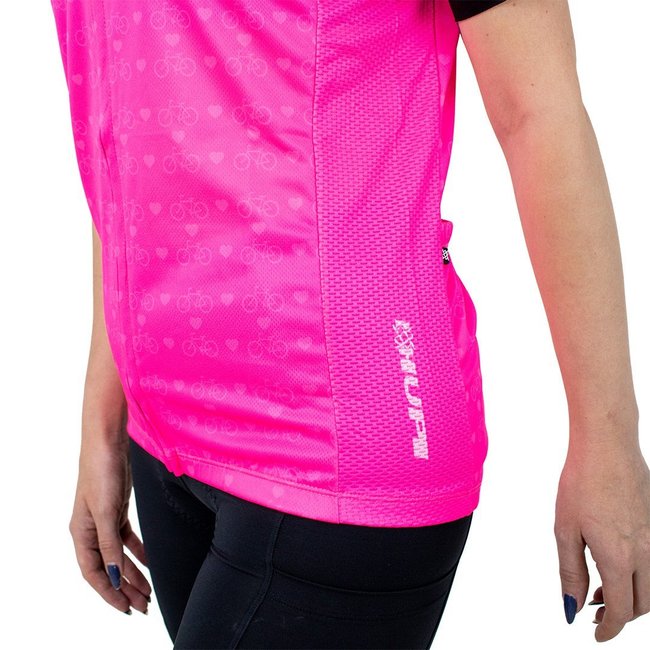 Camisa Ciclismo HUPI Rosa Love Bike