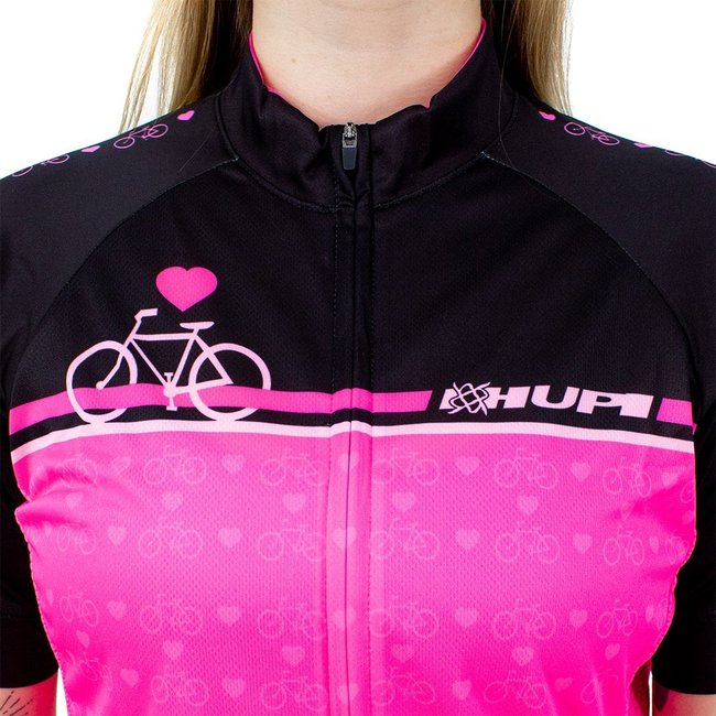 Camisa Ciclismo HUPI Rosa Love Bike