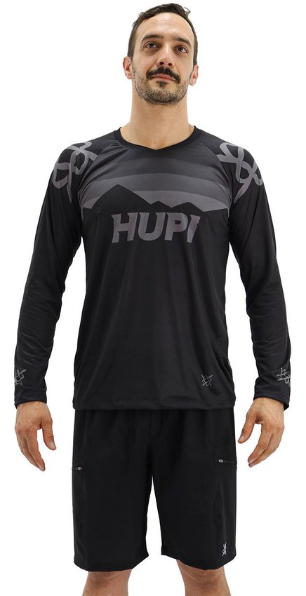 Camiseta Manga Longa HUPI Shadow All Black Preto