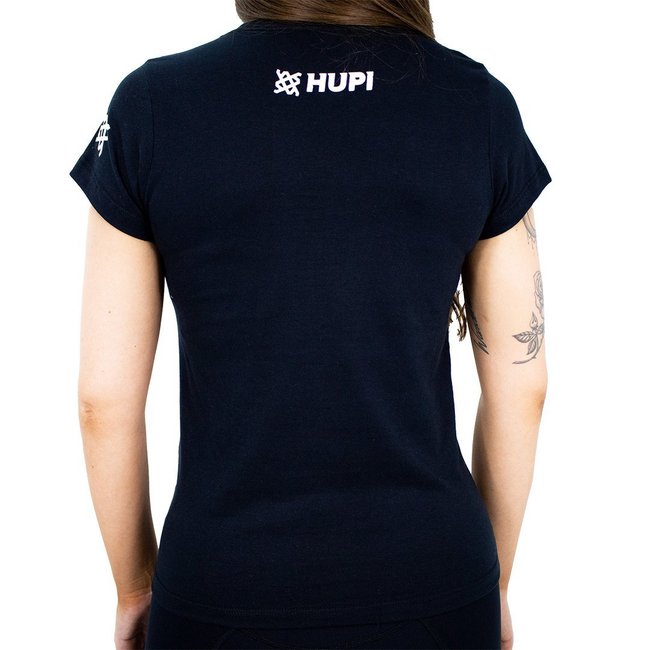 Camiseta Casual HUPI Pellt Feminina Babylook Preto