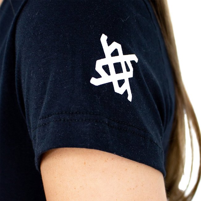 Camiseta Casual HUPI Pellt Feminina Babylook Preto