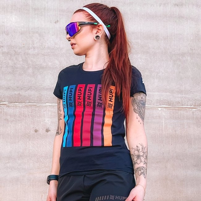 Camiseta Casual HUPI Pellt Feminina Babylook Preto