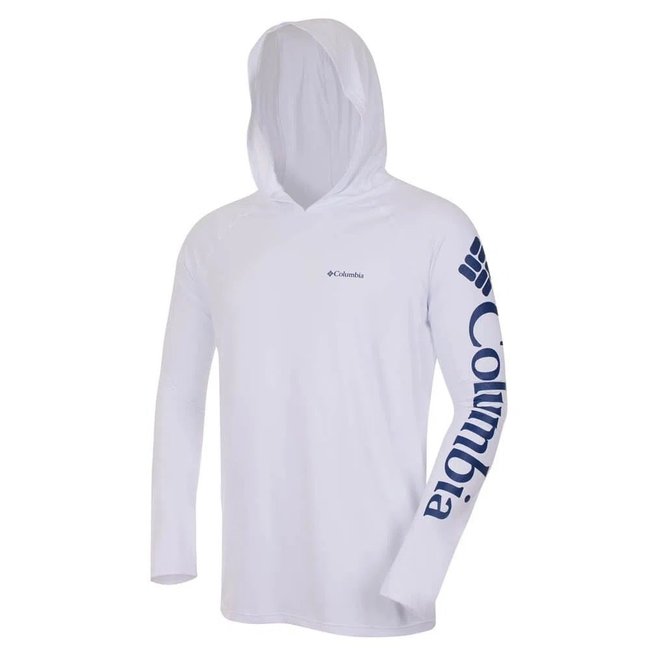 Camiseta Columbia Aurora Manga Longa com Capuz Branco