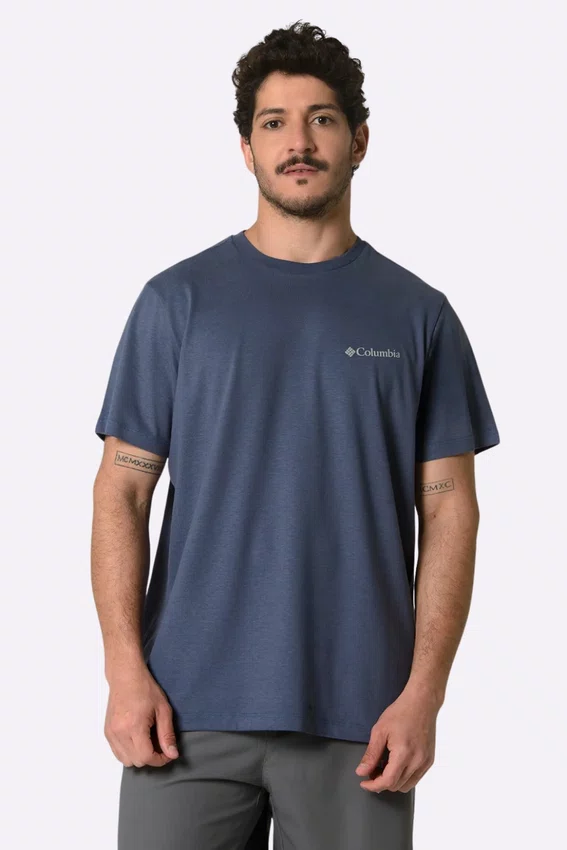 Camiseta Columbia Masculina Basic Azul