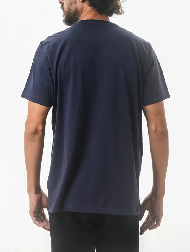 Camiseta Columbia Masculina Básica Bordado Azul Marinho