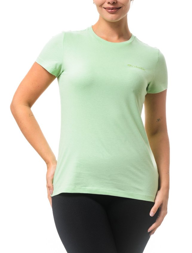 Camiseta Columbia Basica Bordado Verde Feminino