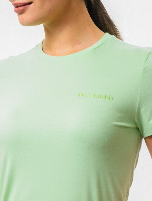 Camiseta Columbia Basica Bordado Verde Feminino