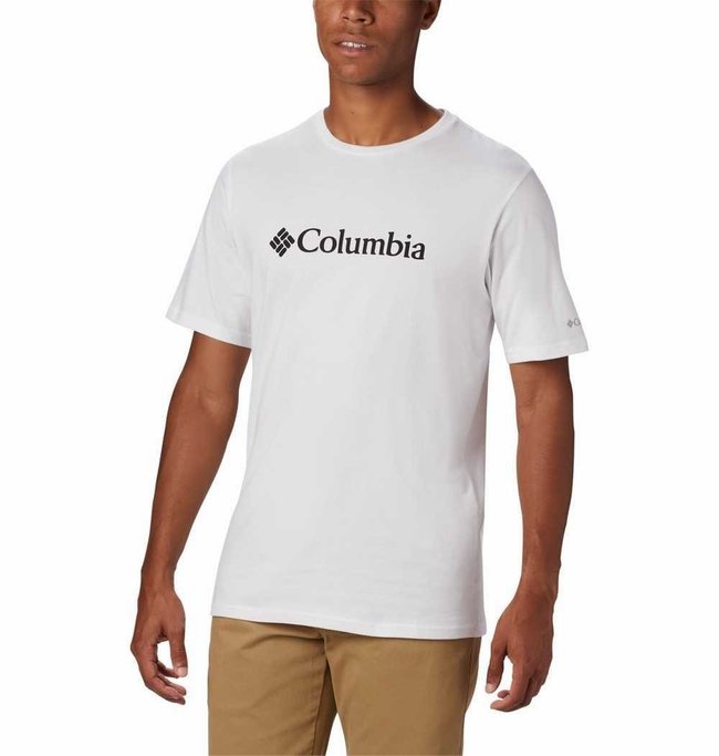 Camiseta Columbia Masculina Basic Logo Branco