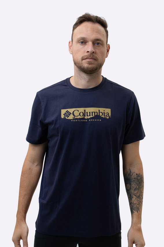 Camiseta Columbia CSC Box Treeline Masculina Azul