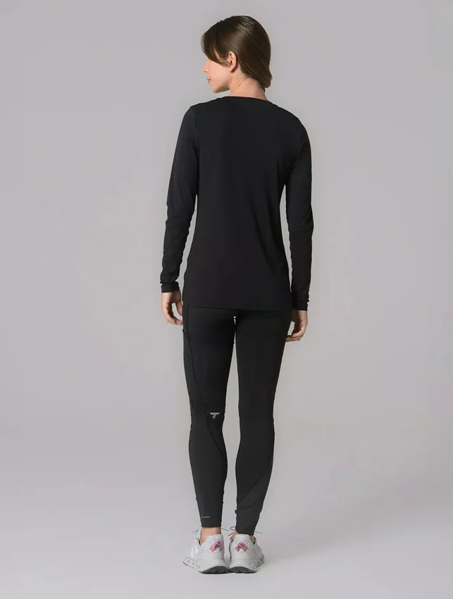 Camiseta Columbia Feminina Neblina Manga Longa Preto