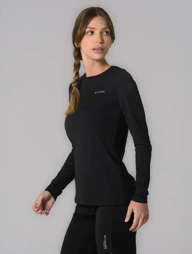 Camiseta Columbia Feminina Neblina Manga Longa Preto