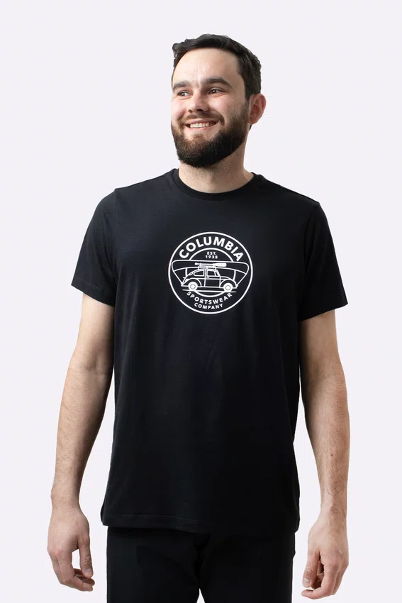 Camiseta Columbia Masculina Journey to Joy Preto