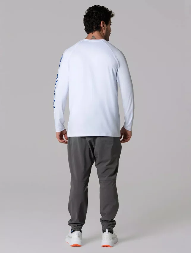 Camiseta Columbia Masculino Aurora Branco Manga Longa