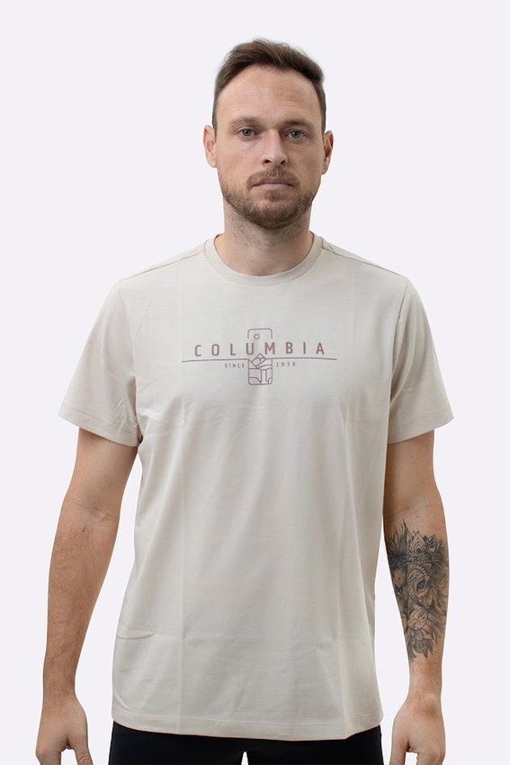 Camiseta Columbia Nature Rules 2 Bege Masculina