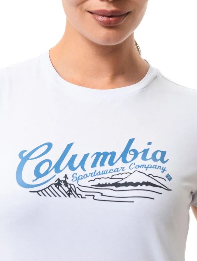 Camiseta Columbia Simply Scripted Branco Feminino
