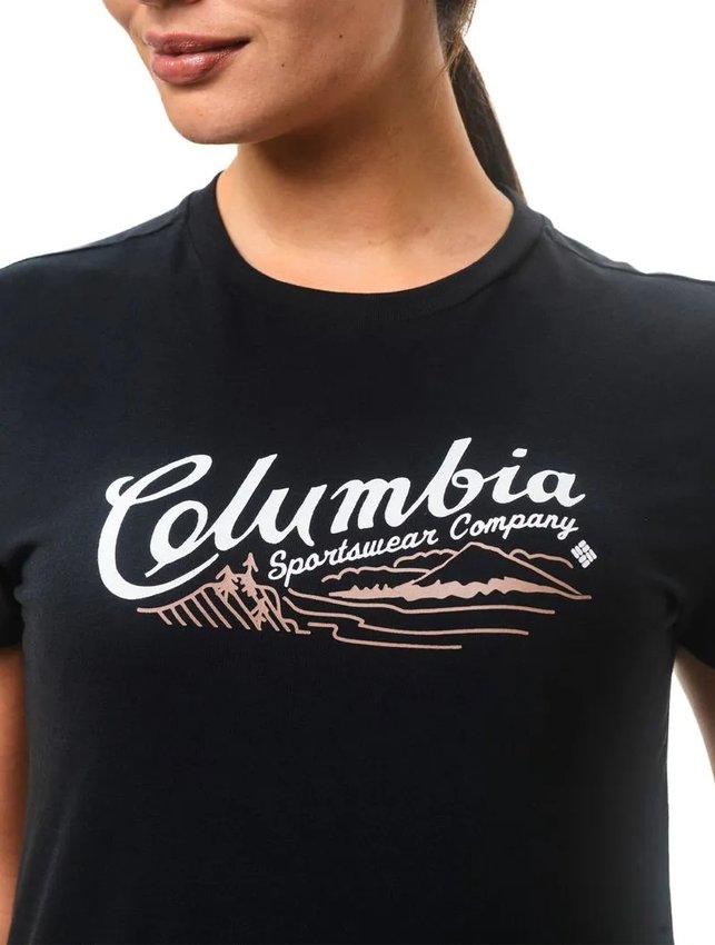 Camiseta Columbia Simply Scripted Preto Feminino