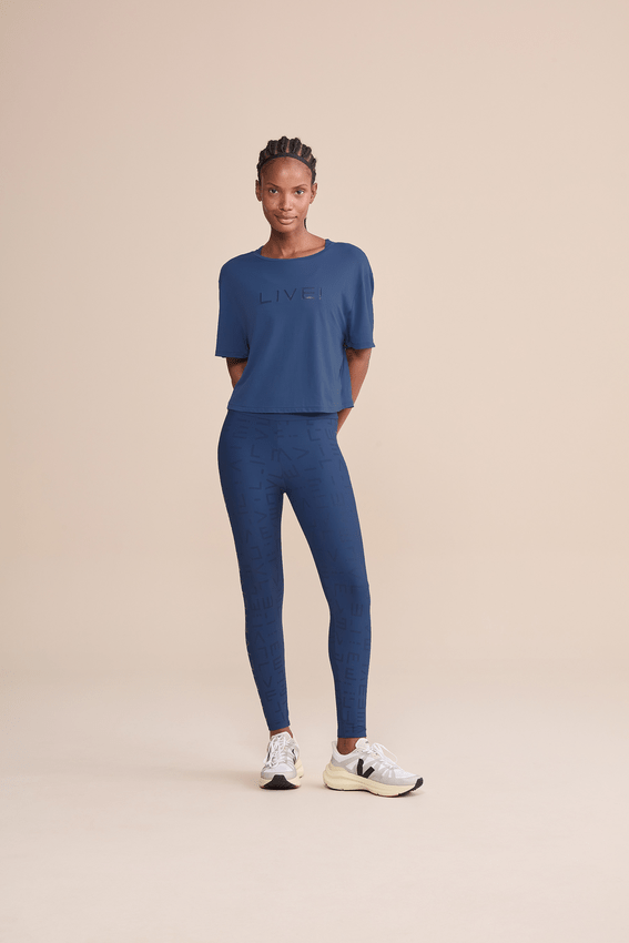 Camiseta Cropped Comfort Azul
