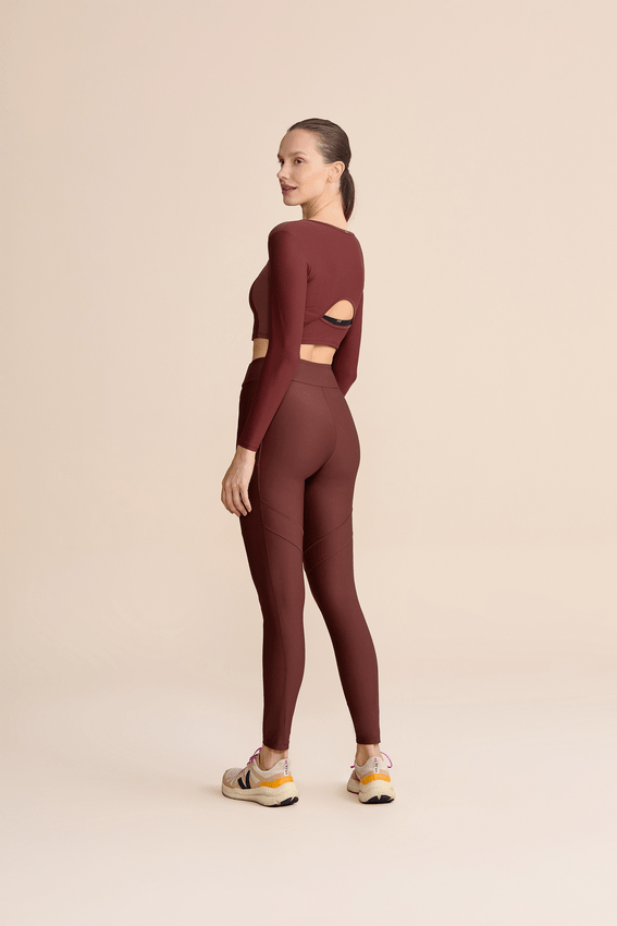 Blusa Cropped Air Move Broad Bordô