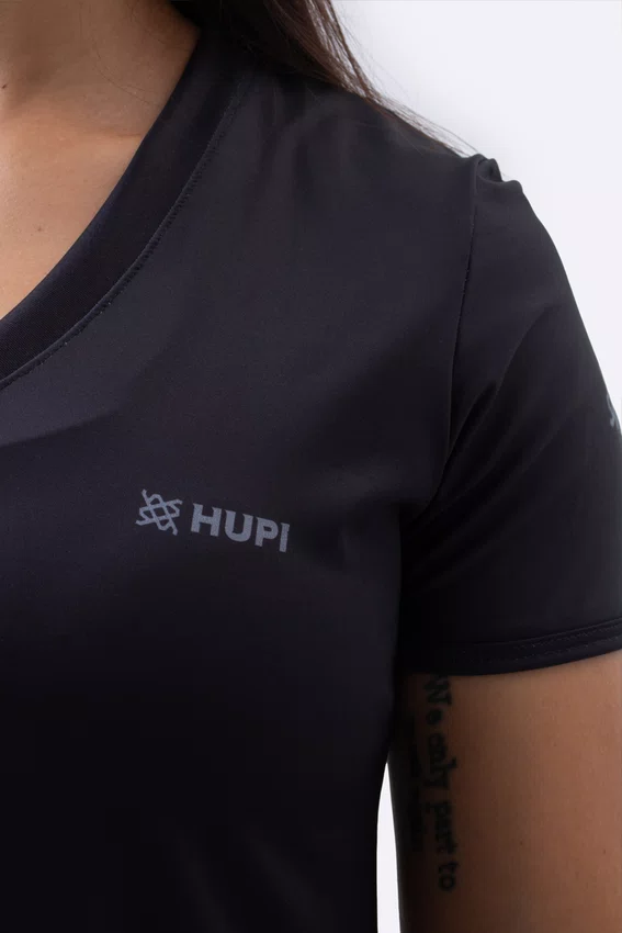 Camiseta Dry fit Feminina Preta HUPI Smart