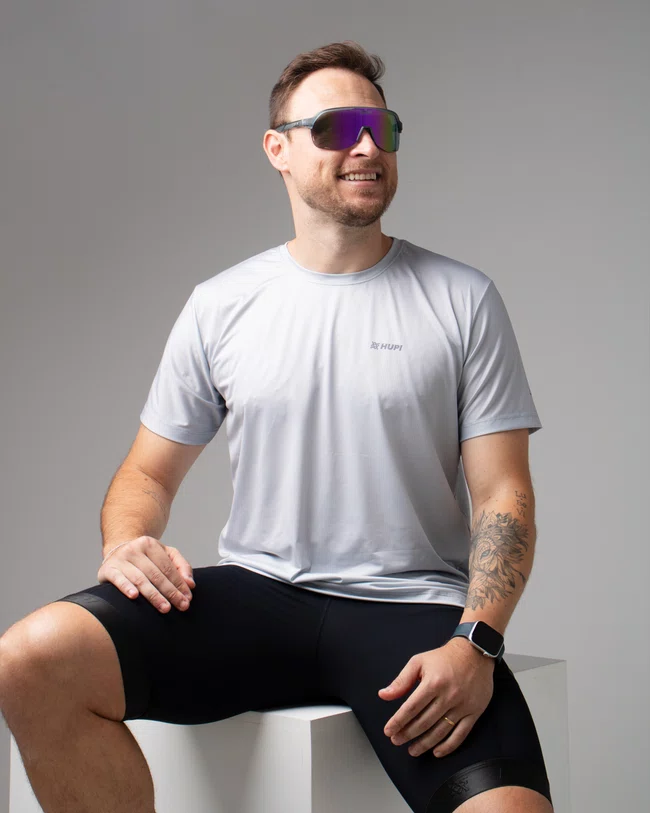 Camiseta Dry Fit HUPI Smart Cinza Masculina