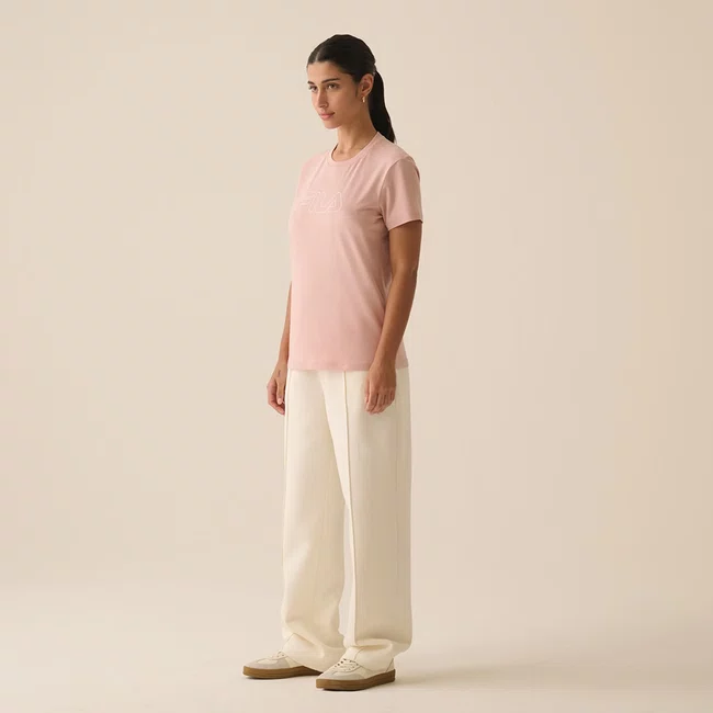 Camiseta Fila Basic Outline Feminina Rose