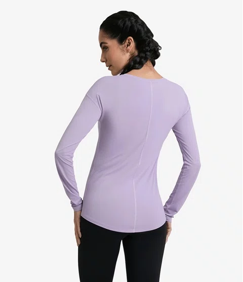 Camiseta Feminina Hyper Tee Manga Longa Lilás The North Face