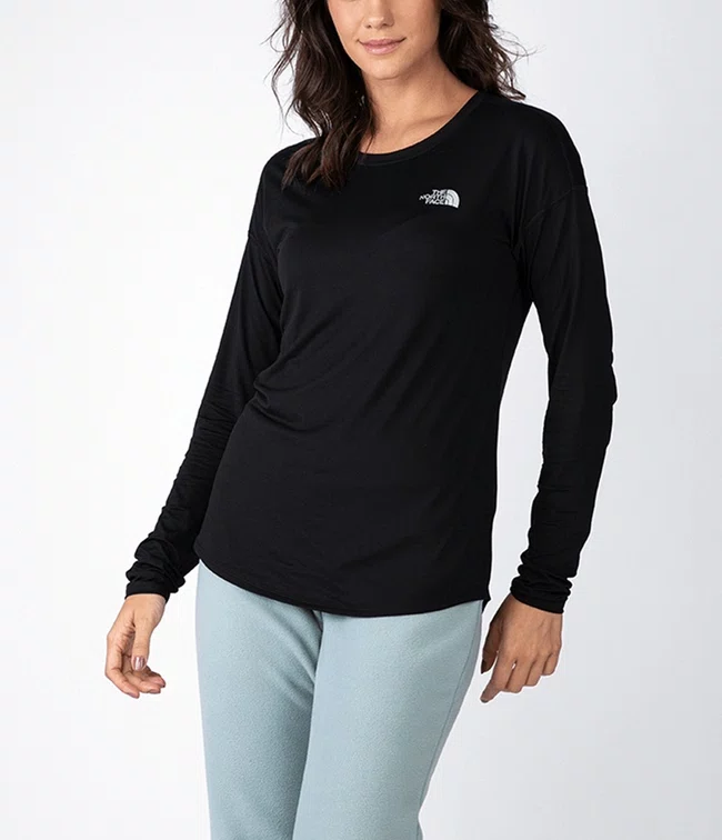 Camiseta Feminina The North Face Hyper Tee Manga Longa Preta
