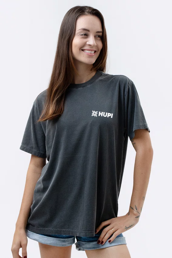 Camiseta HUPI Casual Chumbo Institucional