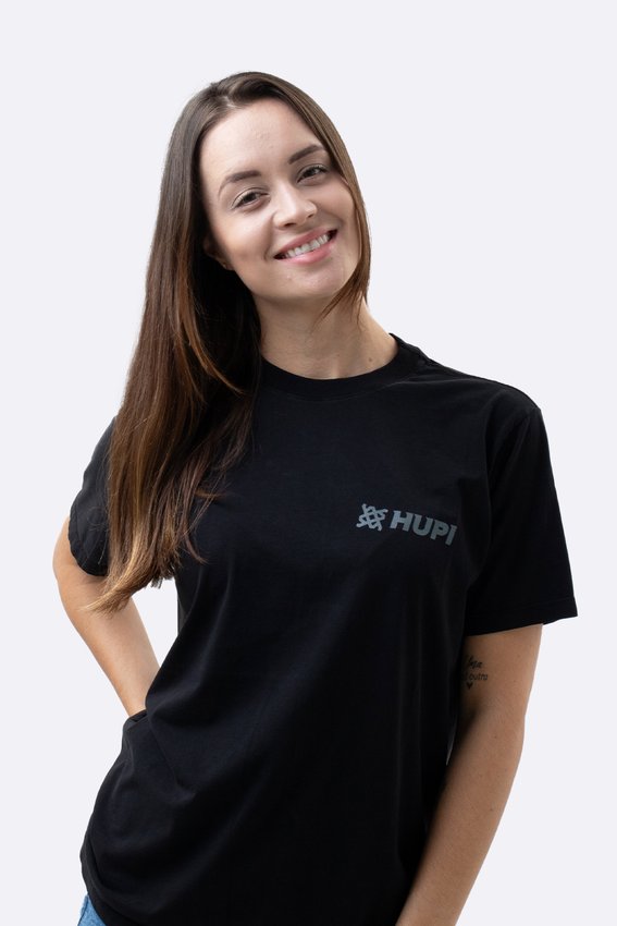 Camiseta HUPI Casual Preta Institucional
