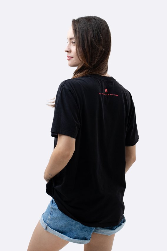 Camiseta HUPI Casual Preta Racing