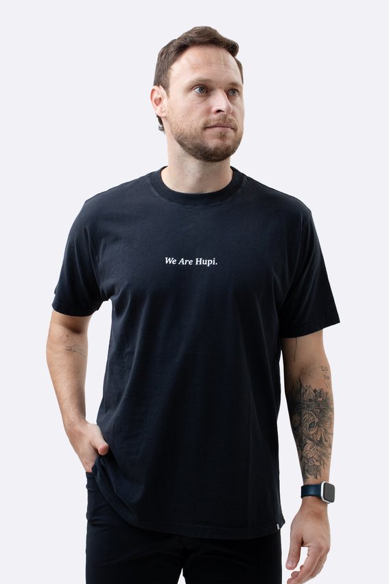 Camiseta HUPI Casual Preto Fosco We Are Hupi