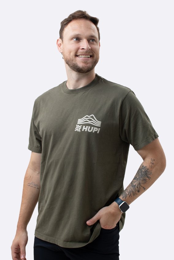 Camiseta HUPI Casual Verde Mountain