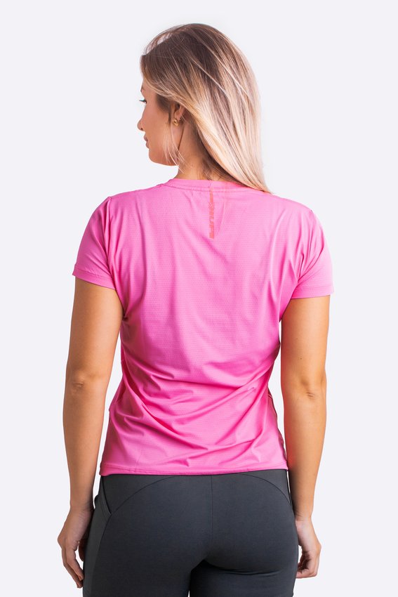 Camiseta HUPI Coqueiral Babylook Feminina Manga Curta Rosa Claro