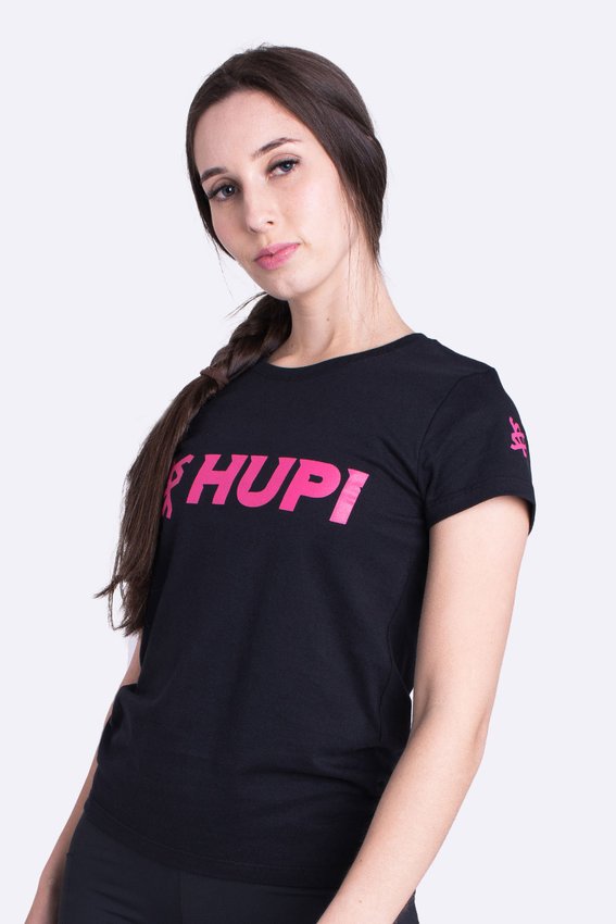 Camiseta HUPI Racing Neo Baby Look Pink