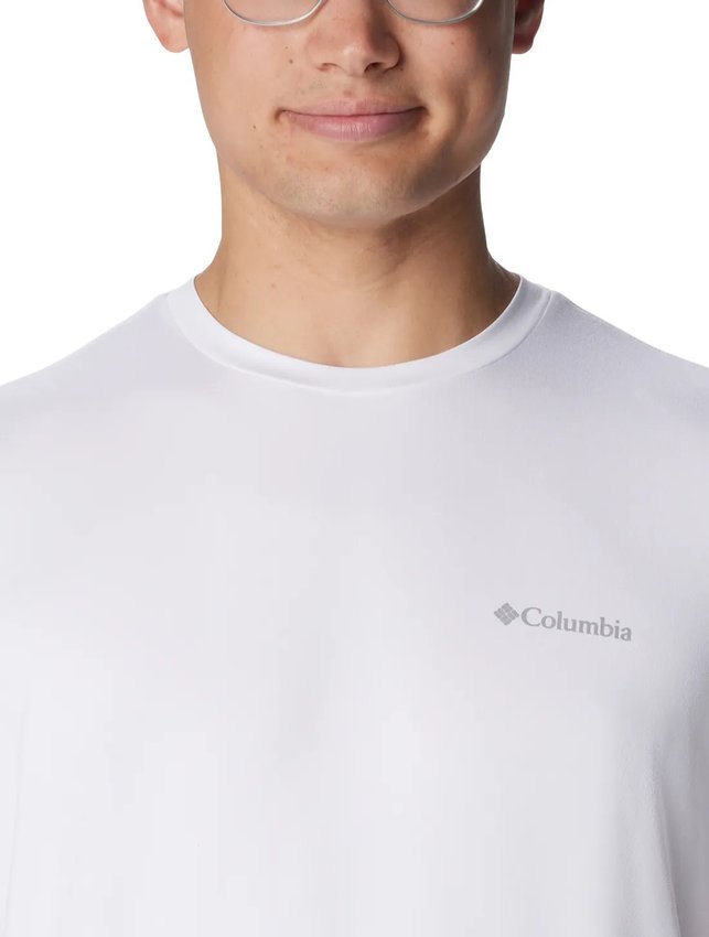 Camiseta Columbia Masculina Tech Trail Crew Neck II Branca