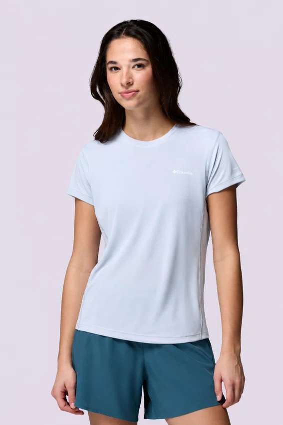 Camiseta Manga Curta Columbia Feminina Zero Rules Light Cinza Claro