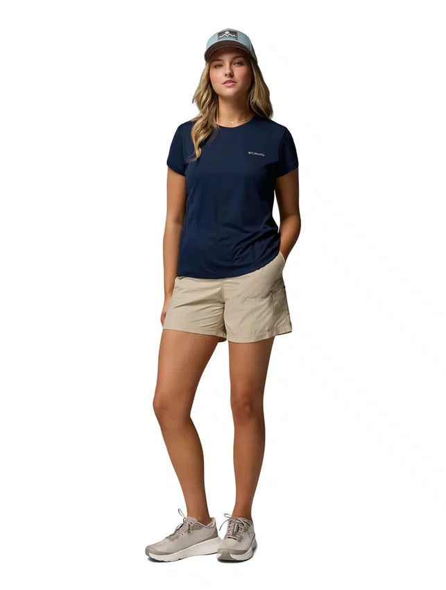 Camiseta Manga Curta Columbia Feminina Zero Rules Light Azul Marinho