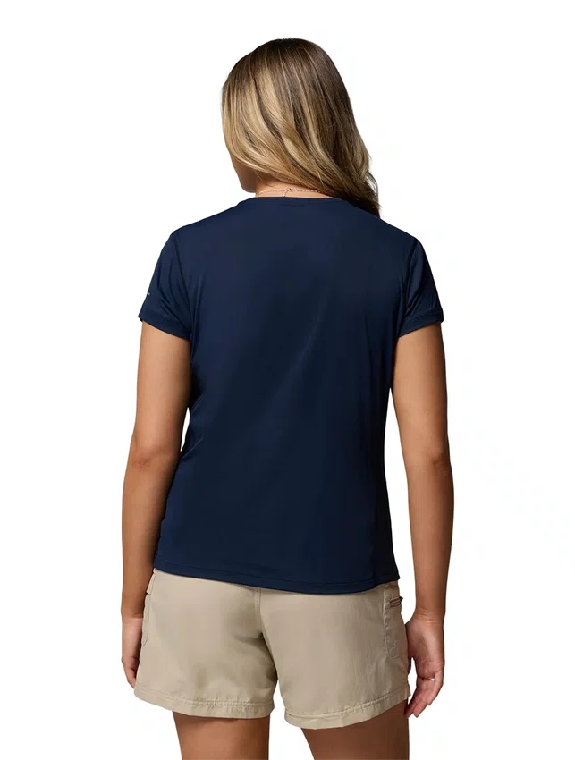 Camiseta Manga Curta Columbia Feminina Zero Rules Light Azul Marinho