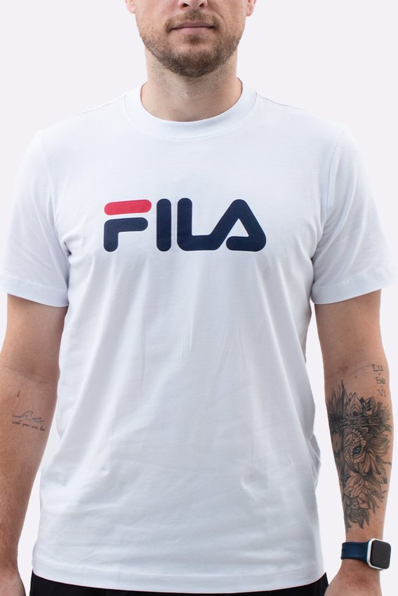 Camiseta Masc. Fila Regular Letter Premium Branca