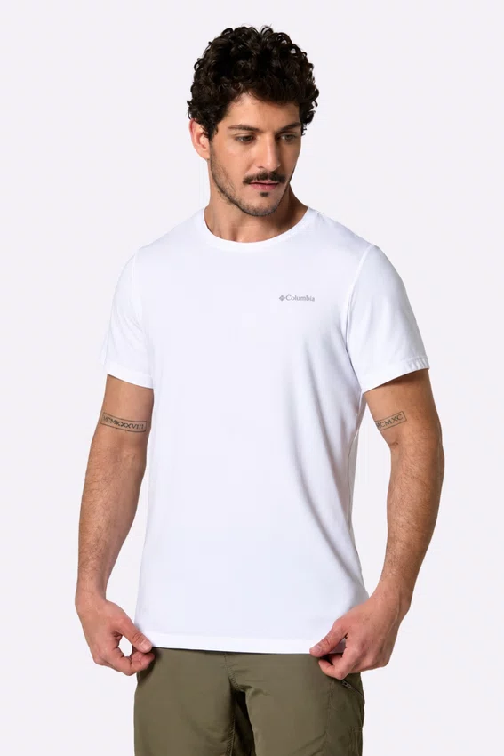 Camiseta Masculina Columbia Neblina FPS 50 Branco