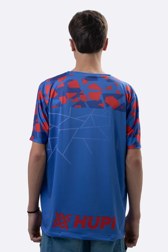Camiseta Masculina HUPI Bike Naja Azul/Vermelho