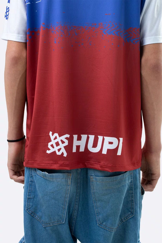 Camiseta Masculina HUPI Bike Naja Branco/Azul