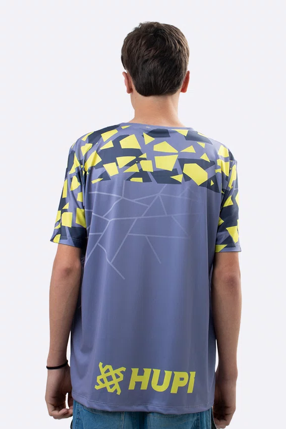 Camiseta Masculina HUPI Bike Naja Grafite/Amarelo