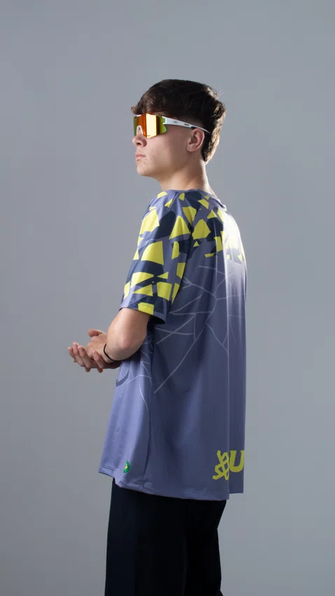 Camiseta Masculina HUPI Bike Naja Grafite/Amarelo
