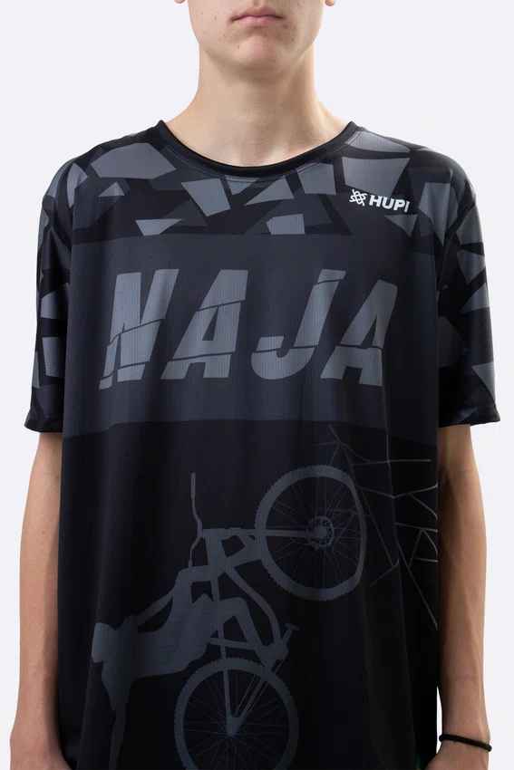 Camiseta Masculina HUPI Bike Naja Preto/Grafite
