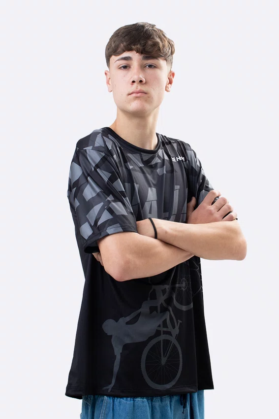 Camiseta Masculina HUPI Bike Naja Preto/Grafite