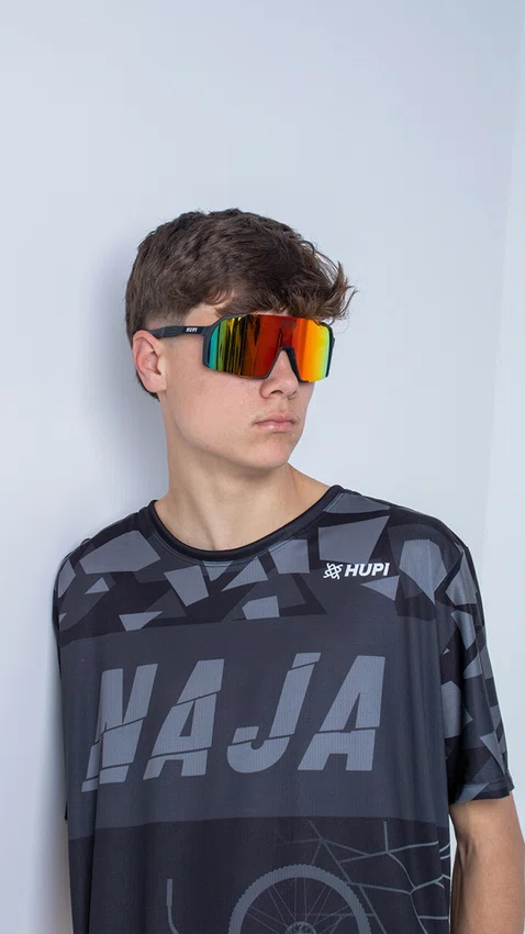 Camiseta Masculina HUPI Bike Naja Preto/Grafite