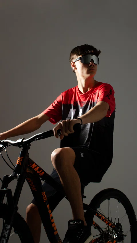 Camiseta Masculina HUPI Bike Naja Preto/Vermelho