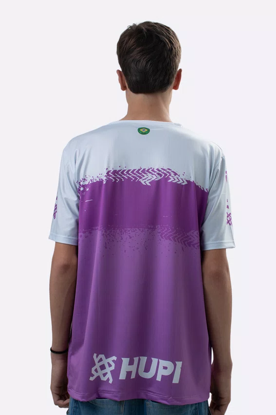 Camiseta Masculina HUPI Bike Naja Roxo/Branco